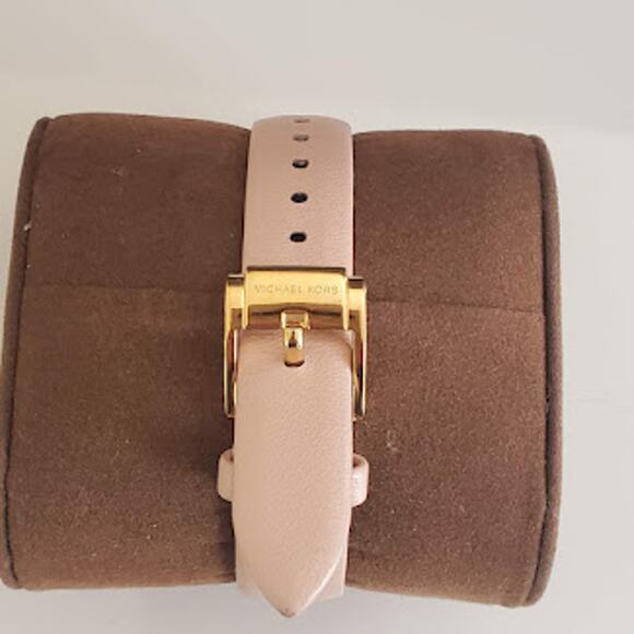 Michael Kors Hartman Ladies Watch 38mm Gold Tone with Pink Leather Band MK2558 - Picture 3 of 9